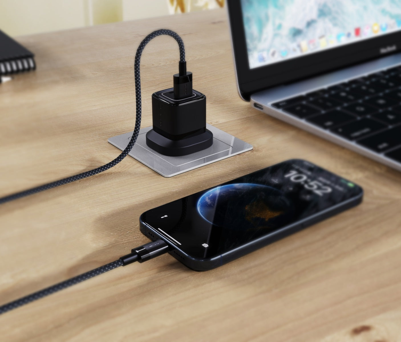 60W Braided Fast Charge/Sync A-C Cable