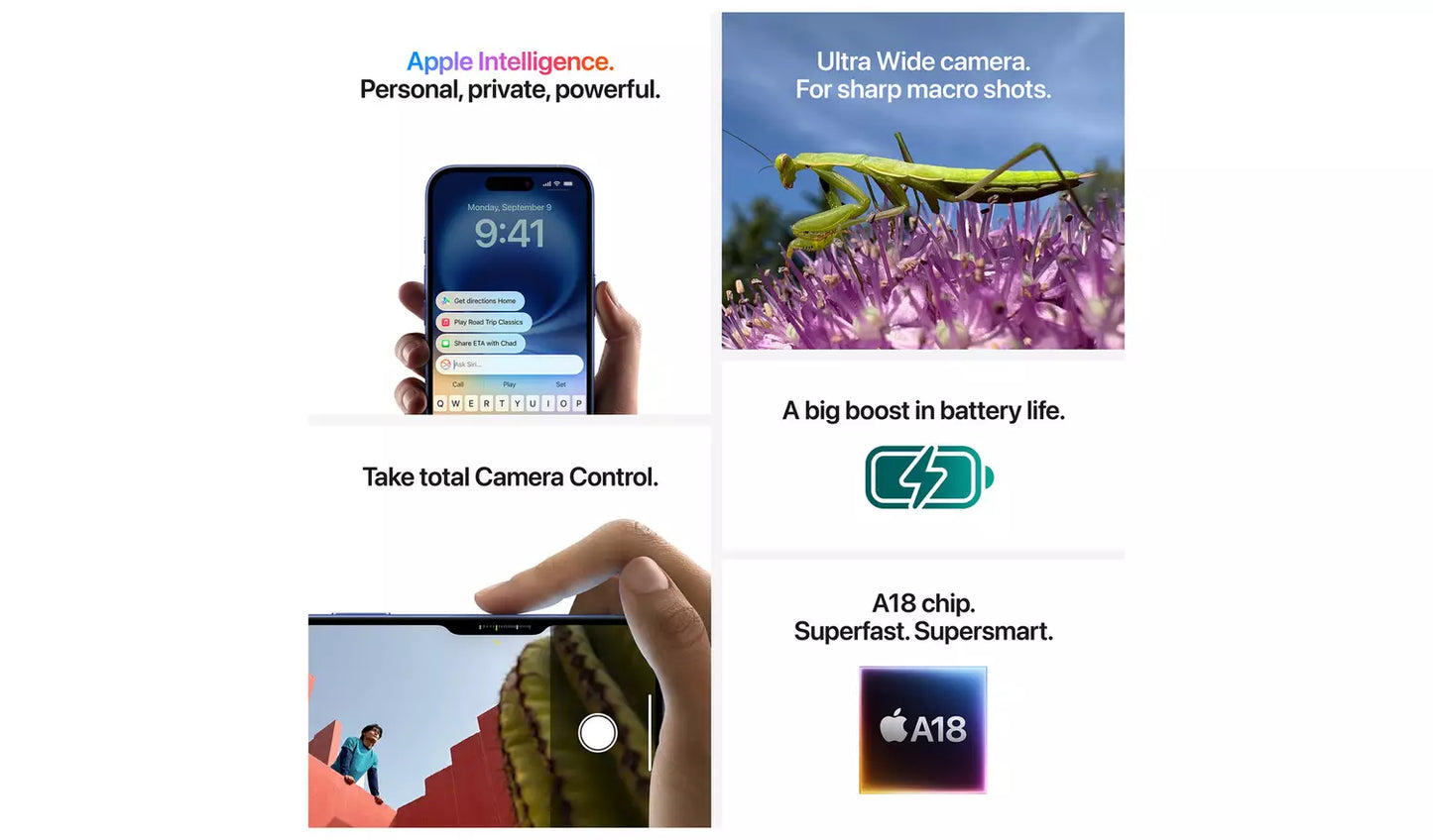 Apple iPhone 16 128GB, Black Titanium