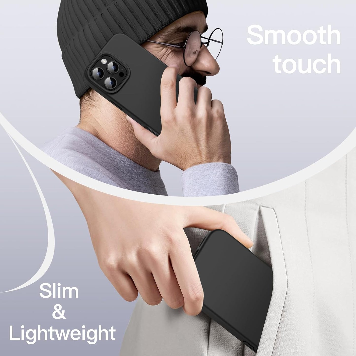 iPhone Black Soft Silicone Case