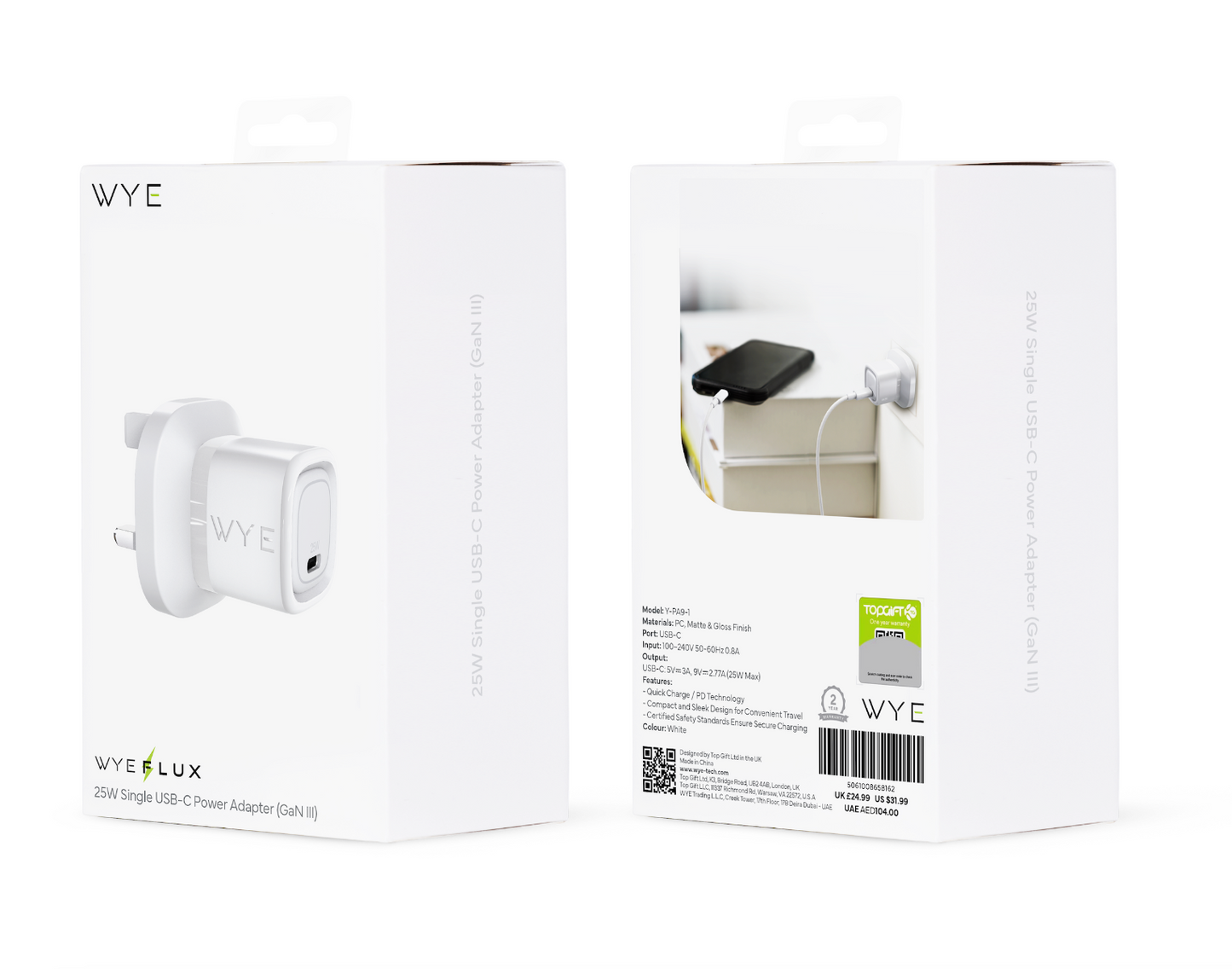 25W Single USB-C Power Adapter