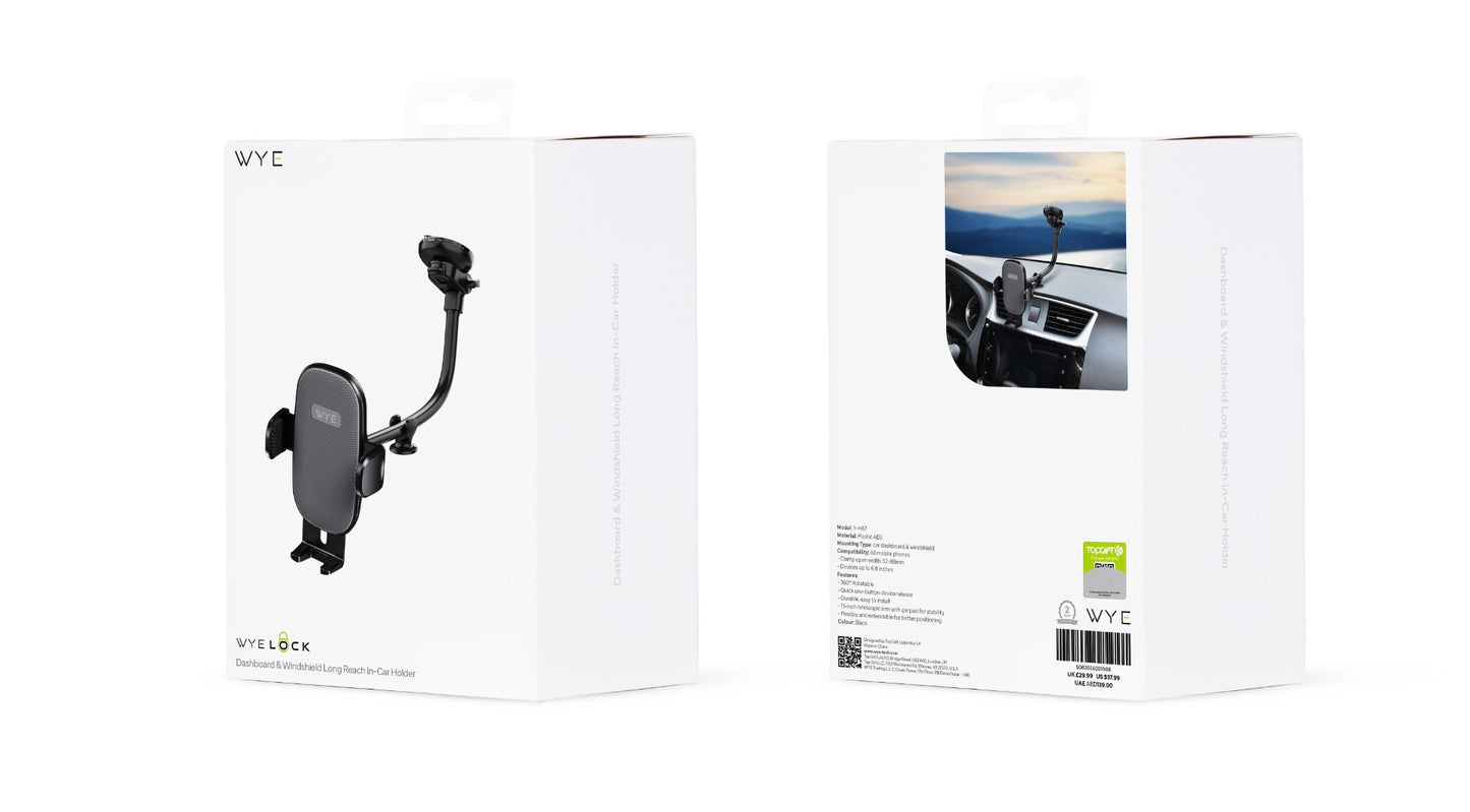 Dashboard & Windshield Long Reach In-Car Holder